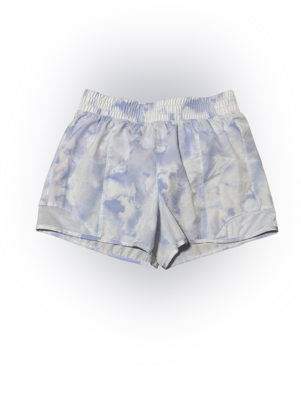 90 Degree By Reflex Light Blue Strapless Smocked Crop Top